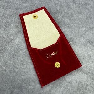 Cartier Red Velvet Jewelry Travel Pouch
